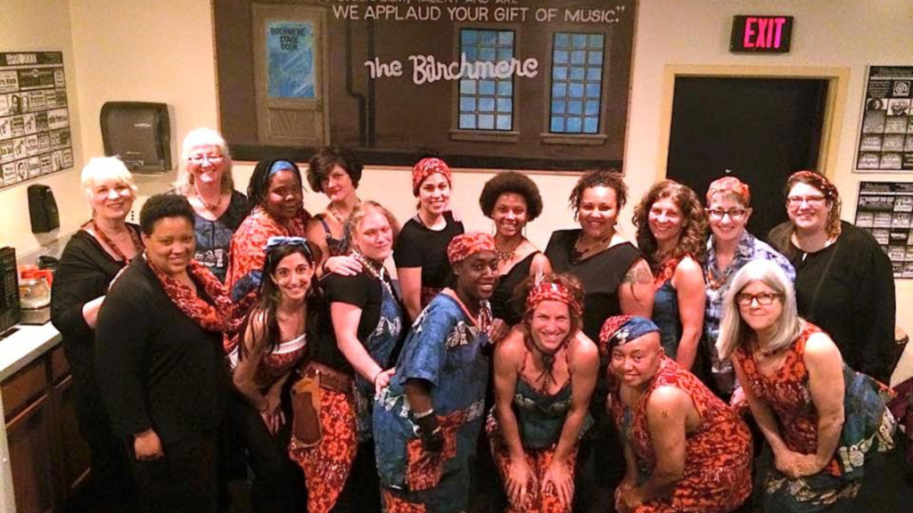 Bele Bele Rhythm Collective members pose for a photo at the Birchmere