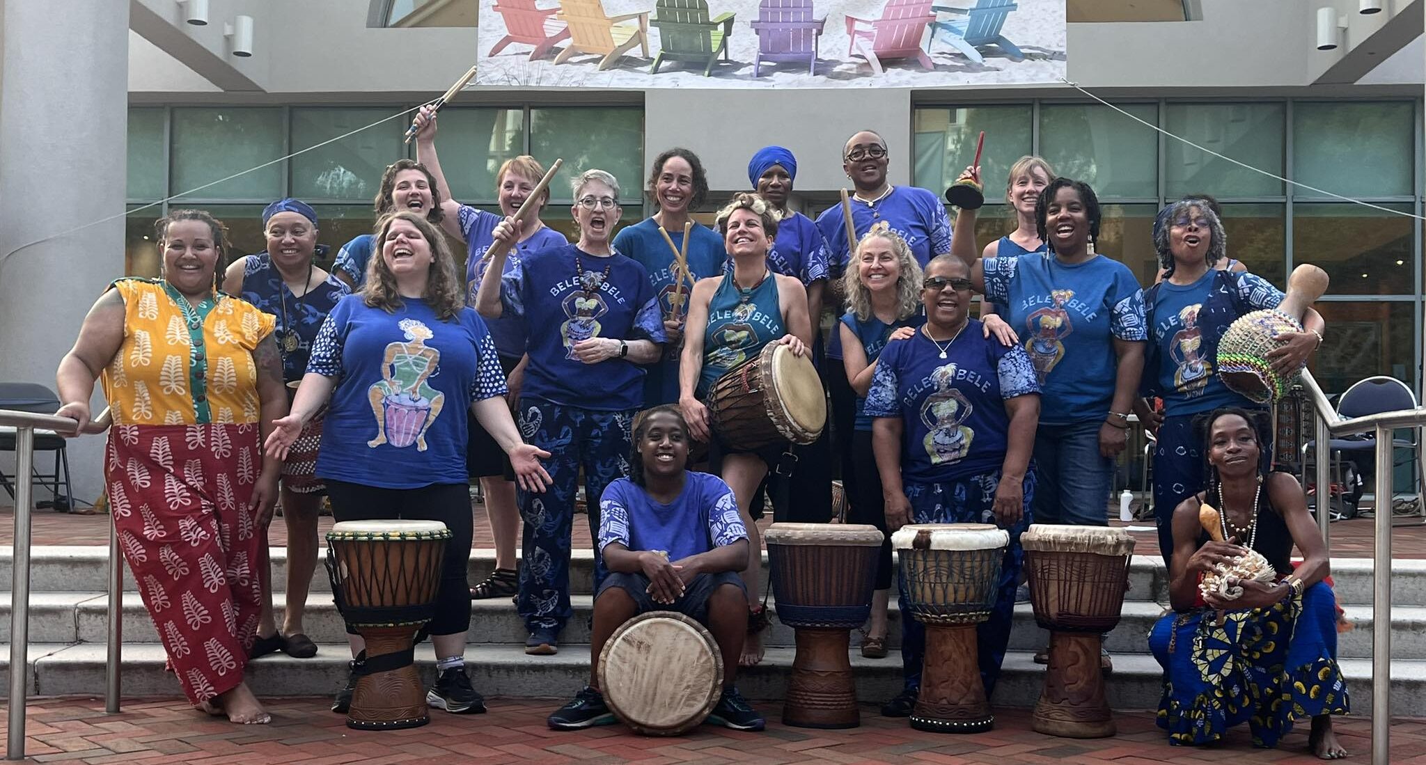 Bele Bele Rhythm Collective members posing for a group photo